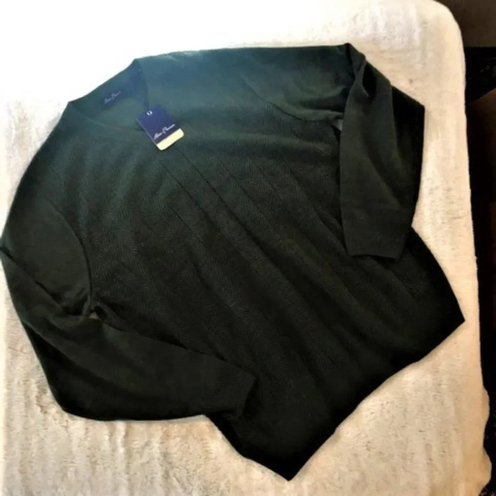 Forest Green V-neck Pullover Sweater L NWT